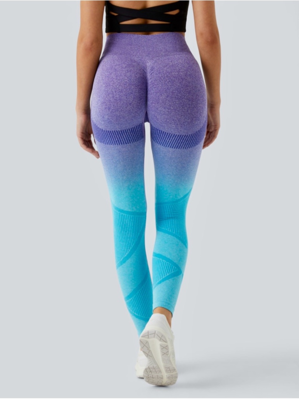 NWOT Halara Seamless Flow High-Waist Gradient Running Leggings Ombré Full Length